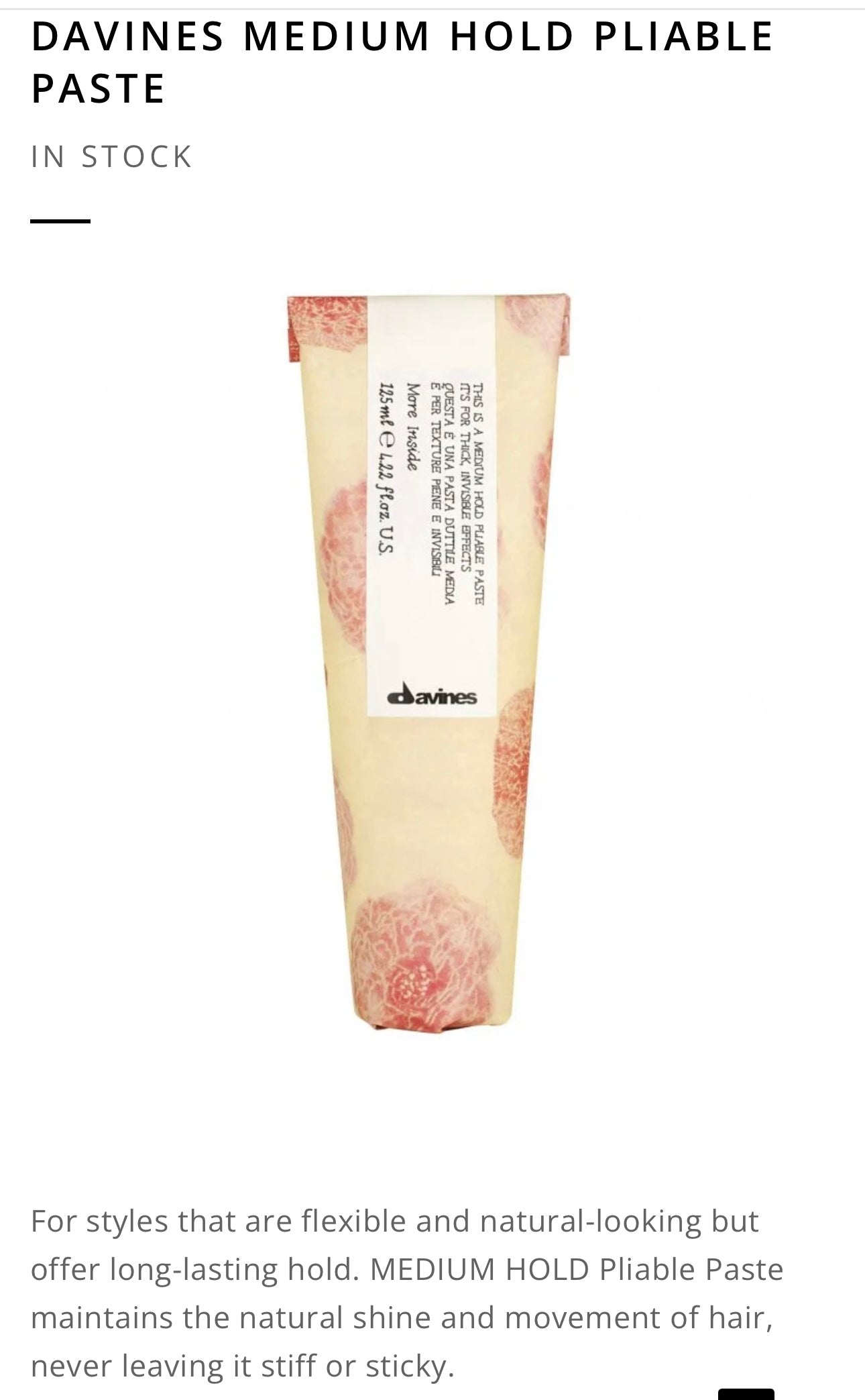 Davines - This is a Medium Hold Pliable Paste