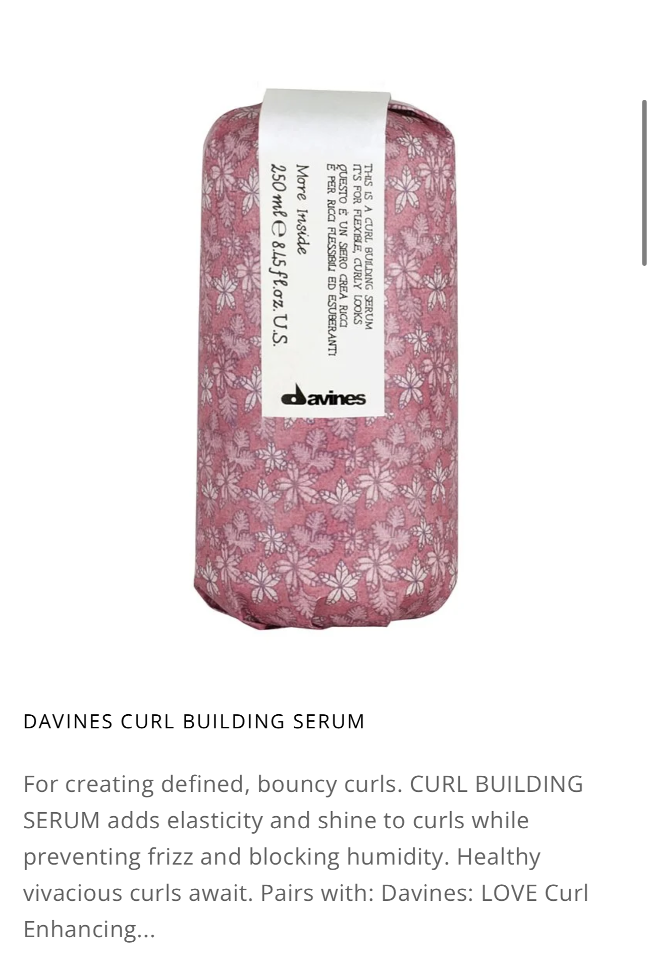 Davines - This is a Curl Building Serum
