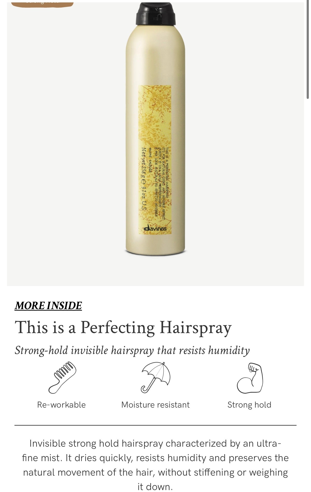 Davines - This is a Perfecting Hairspray