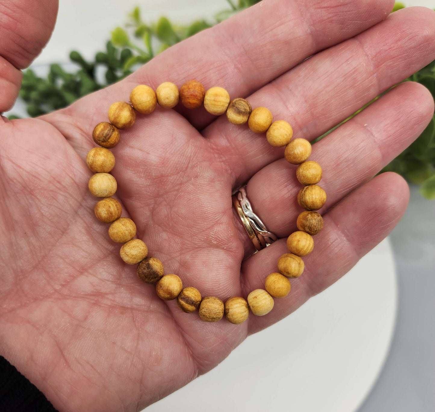Palo Santo Stretchable Bracelet 6mm Beads--Sustainable