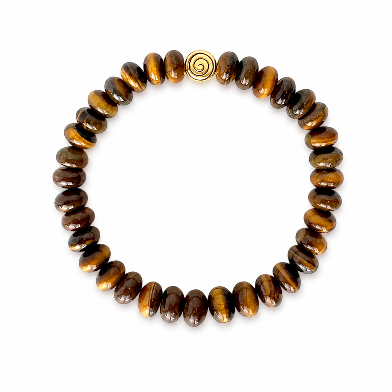 Batu Suci Handmade Jewelry - Fierce AF Rondelle Bracelet  |  Tigers Eye Gemstone Bracelet