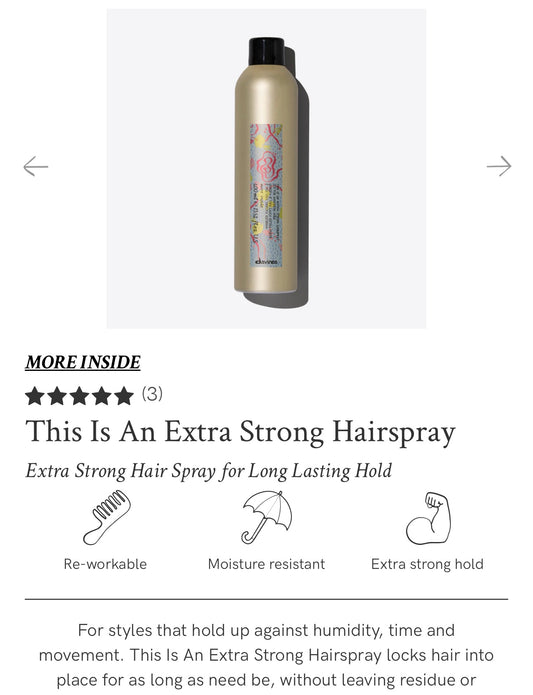 Davines - This is an Extra Strong Hairspray