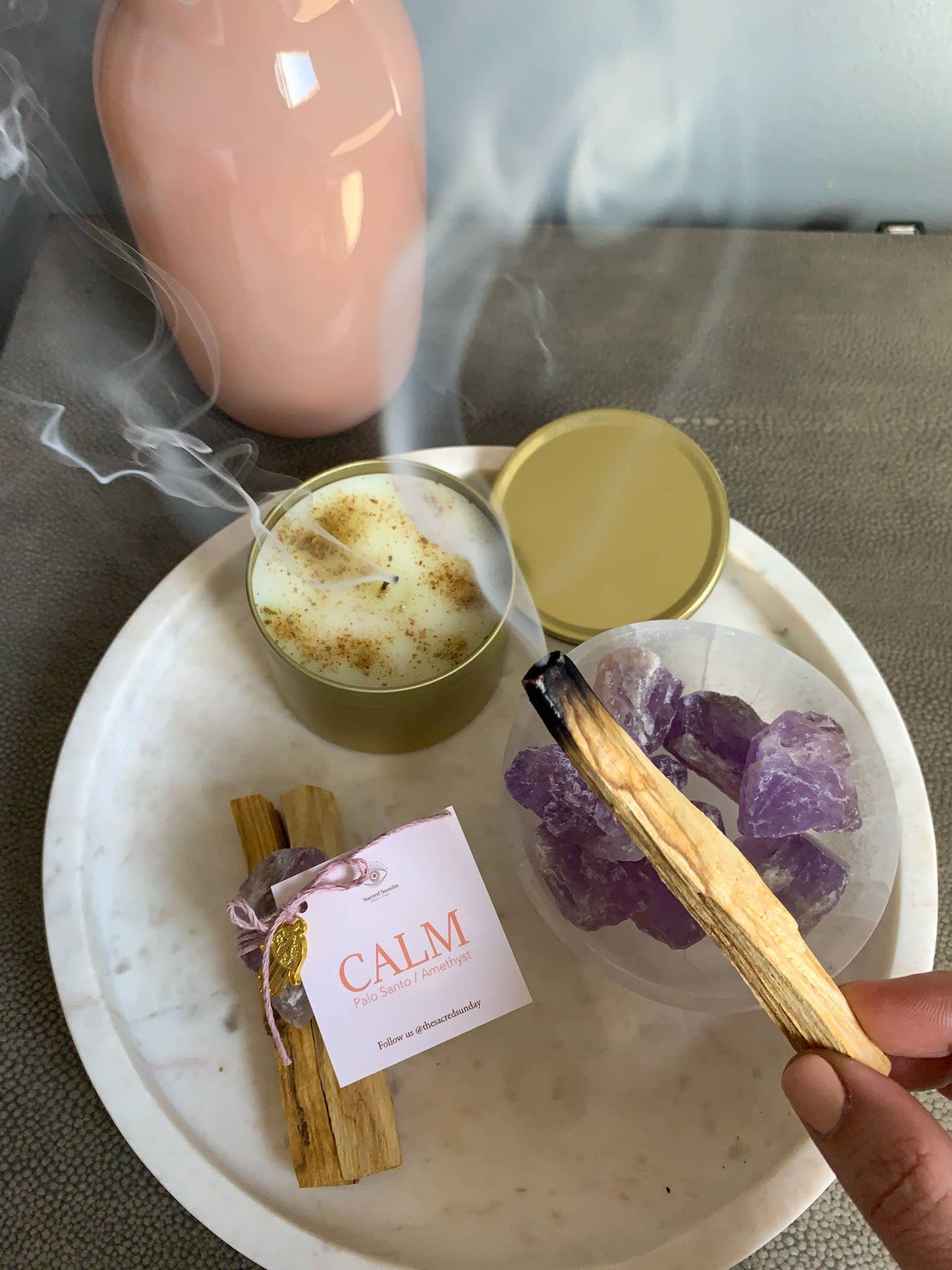 Sacred Sunday - 'CALM' Intention Bundle [ Palo Santo + Amethyst ]
