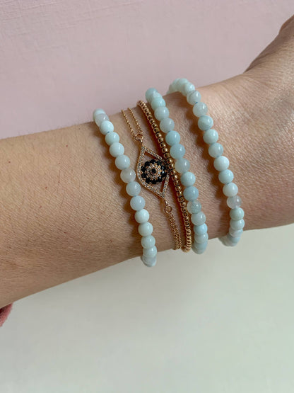 Sacred Sunday - 'INTENTION' Stacking Bracelet [AMAZONITE] - 4mm Stretch