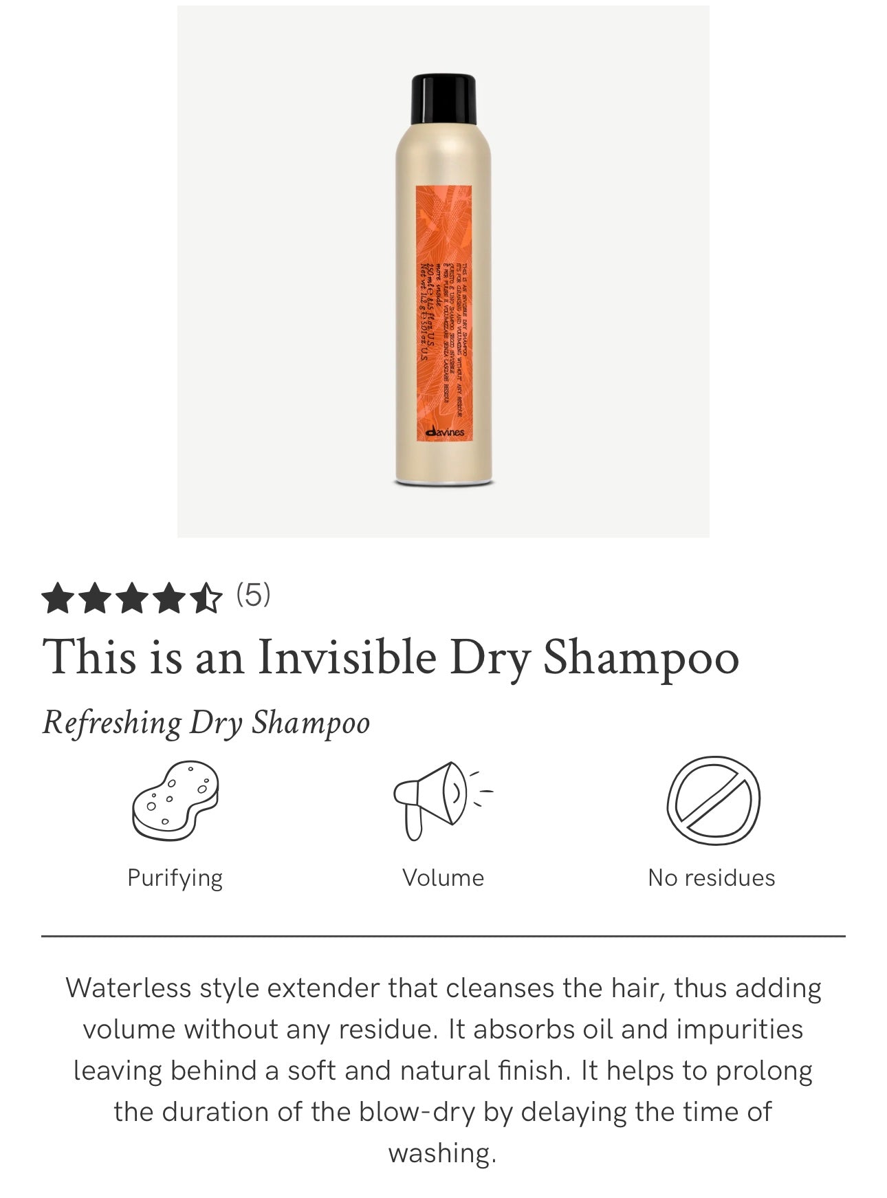 Davines - This is an Invisible Dry Shampoo