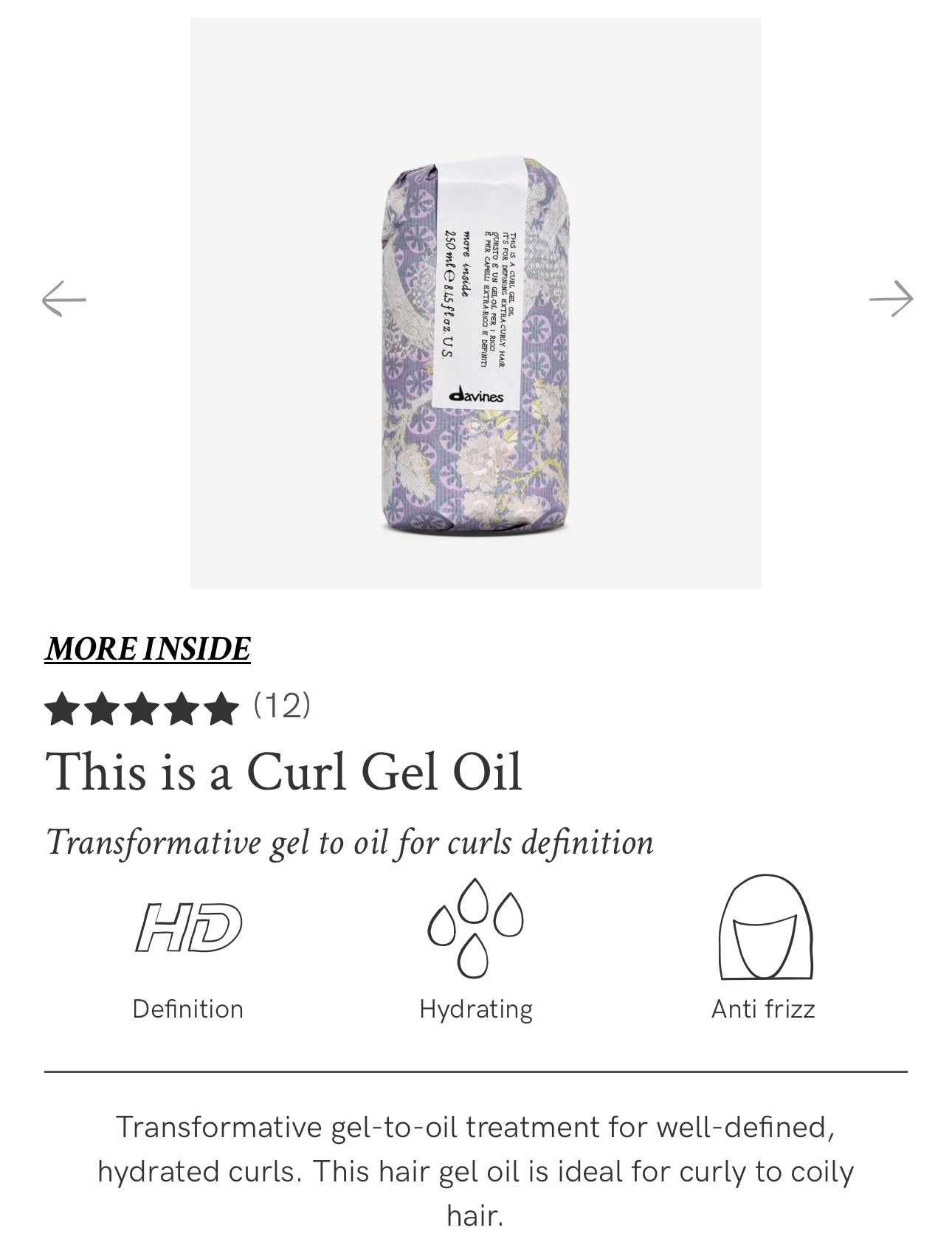 Davines - This is a Curl Gel Oil