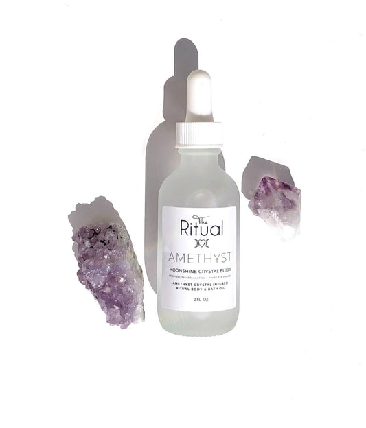 Amethyst Botanical Body & Bath oil Organic Crystal lavender
