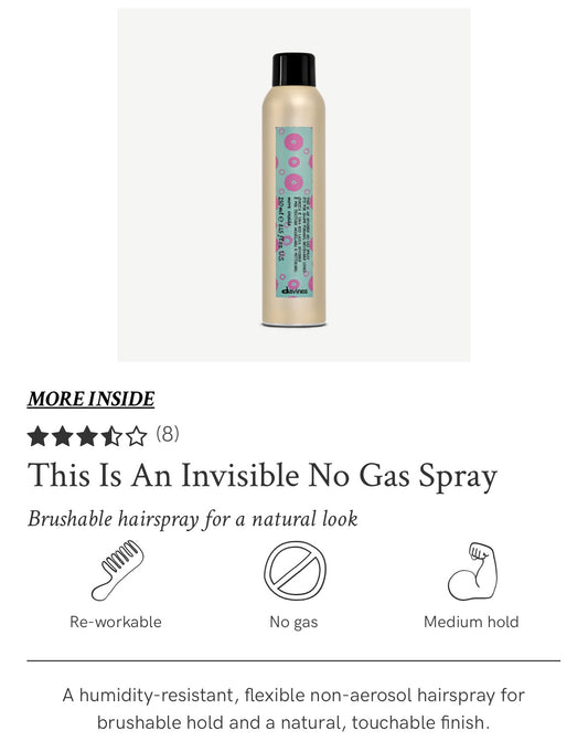 This is an Invisible No Gas Spray - Humidity Resistant