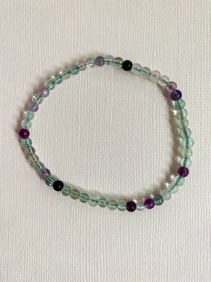 Sacred Sunday - 'INTENTION' Stacking Stretch Bracelet [FLUORITE ] - 4mm