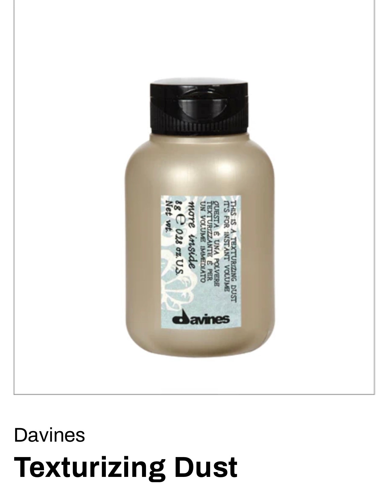 Davines - This is a Texturizing Dust