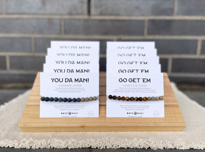 Batu Suci Handmade Jewelry - You Da Man Diffuser Bracelet  |  Men's Kambaba Jasper