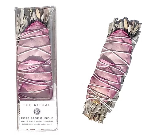 Rose Sage Bundle Smudge stick cleansing