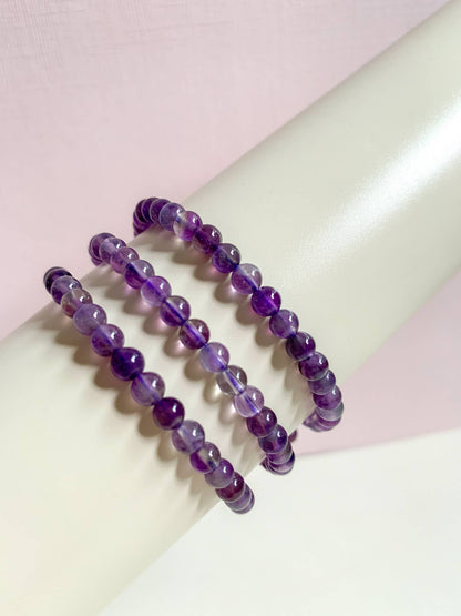 Sacred Sunday - 'INTENTION' Stacking Stretch Bracelet [AMETHYST] - 4mm