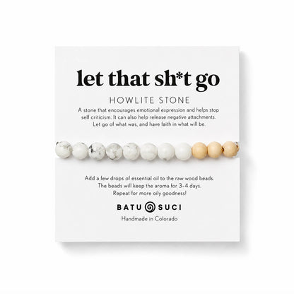 Batu Suci Handmade Jewelry - Let That Sh*t Go Diffuser Bracelet