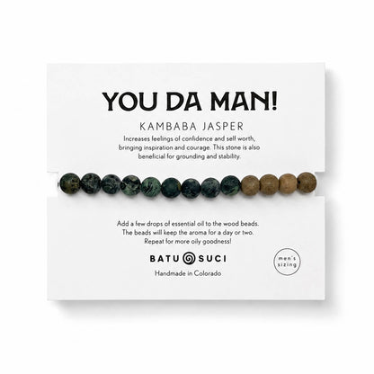 Batu Suci Handmade Jewelry - You Da Man Diffuser Bracelet  |  Men's Kambaba Jasper