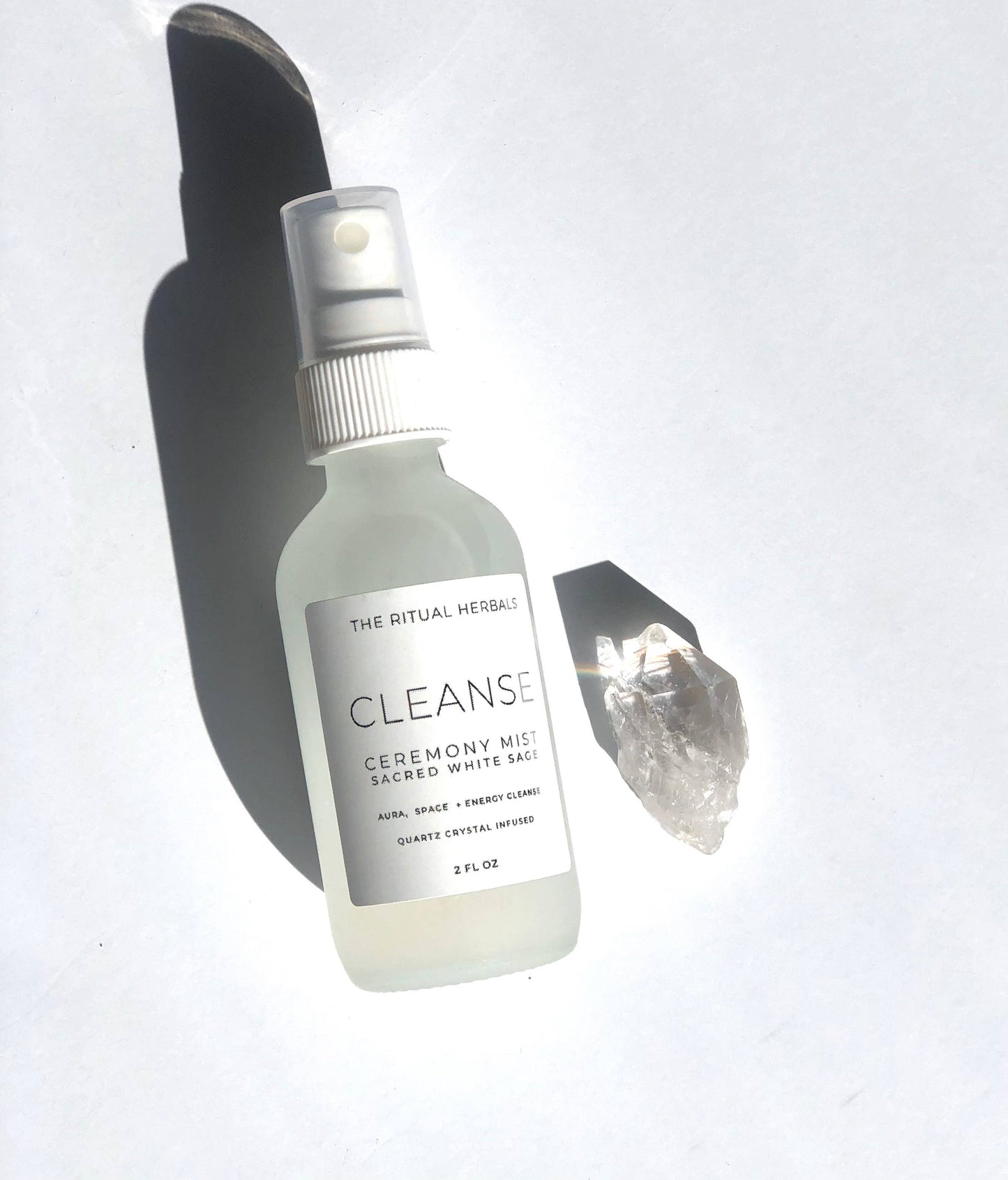 Cleanse White Sage Smudge Mist aura cleanse Quartz crystal