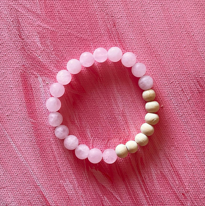 Batu Suci Handmade Jewelry - Feel to Heal Diffuser Bracelet | Rose Quartz + Aromatherapy