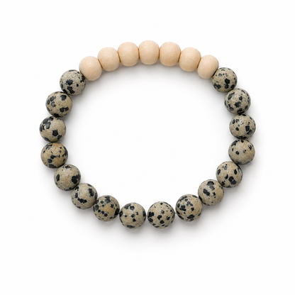 Batu Suci Handmade Jewelry - Good Vibes Diffuser Bracelet  |  Dalmatian Jasper Aromatherapy Bracelet